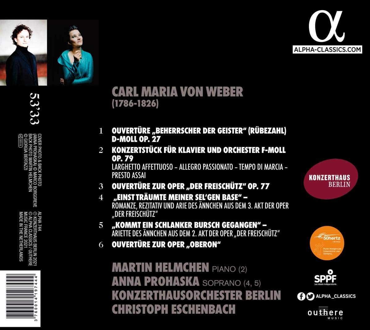Christoph Eschenbach 에센바흐가 지휘하는 베버 콘서트 (Weber Concert) 