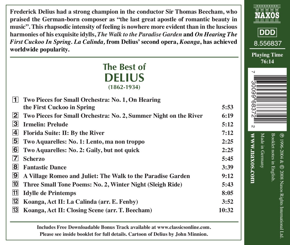 Susannah Glanville 델리우스 베스트 (The Best Of Delius)