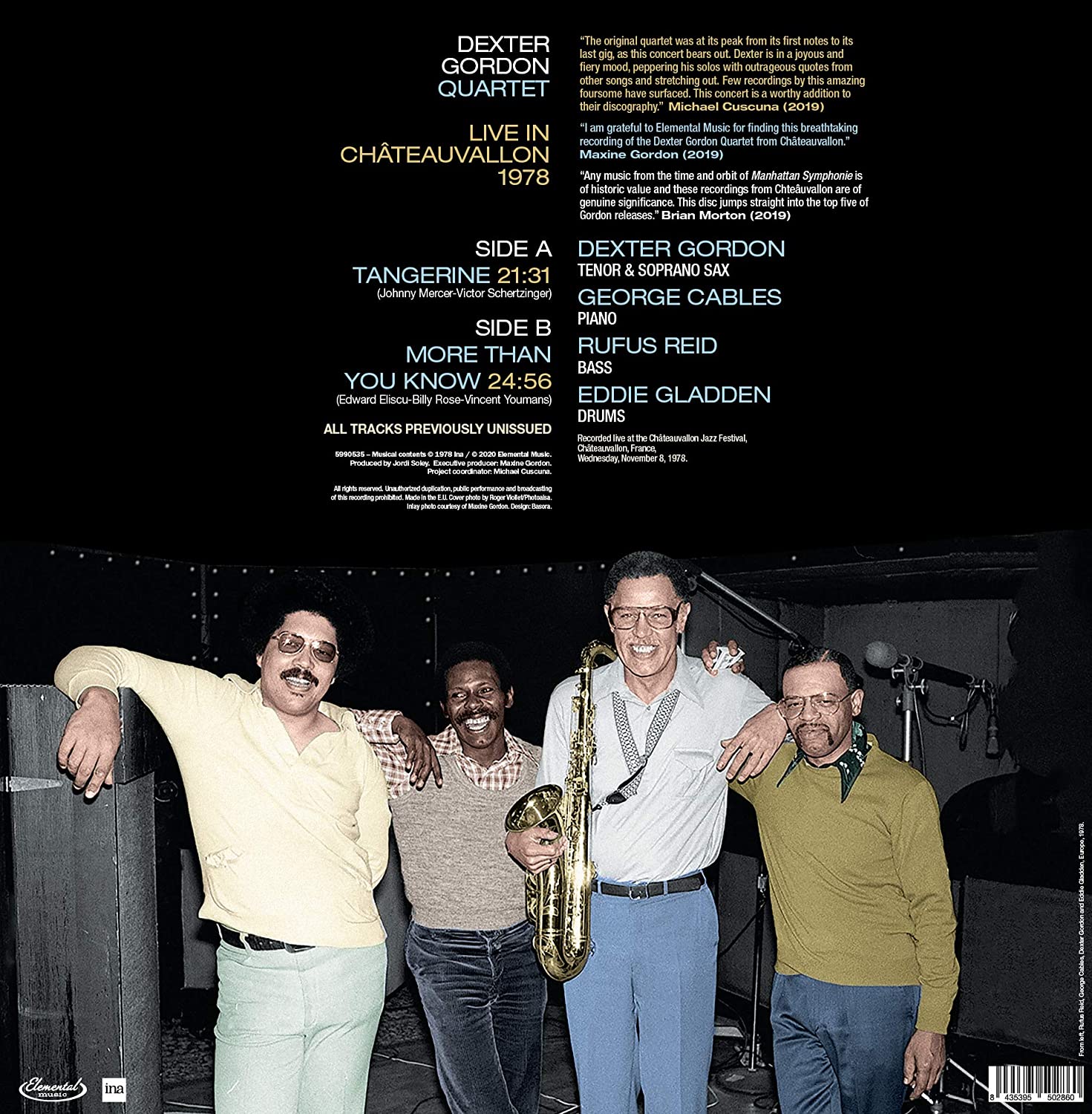 Dexter Gordon Quartet (덱스터 고든 쿼텟) - Live In Chateauvallon 1978 [LP] 