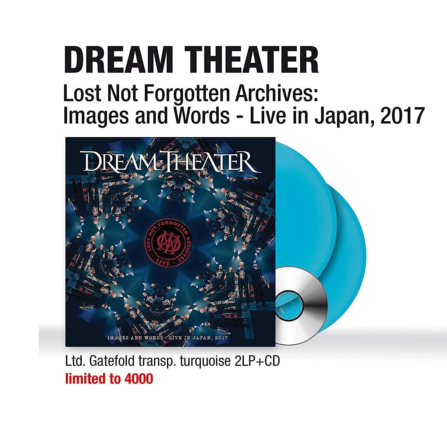 Dream Theater (드림 시어터) - Lost Not Forgotten Archives: Images And Words - Live In Japan, 2017 [투명 터쿼이즈 컬러 2LP+CD] 