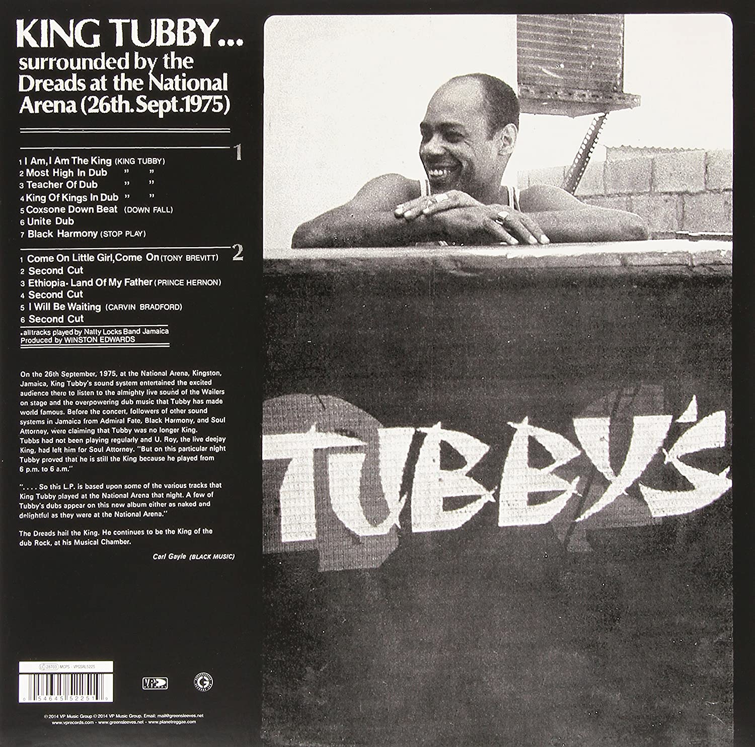King Tubby (킹 터비) - Surrounded By The Dreads At The National Arena 26th. September 1975 [LP] 