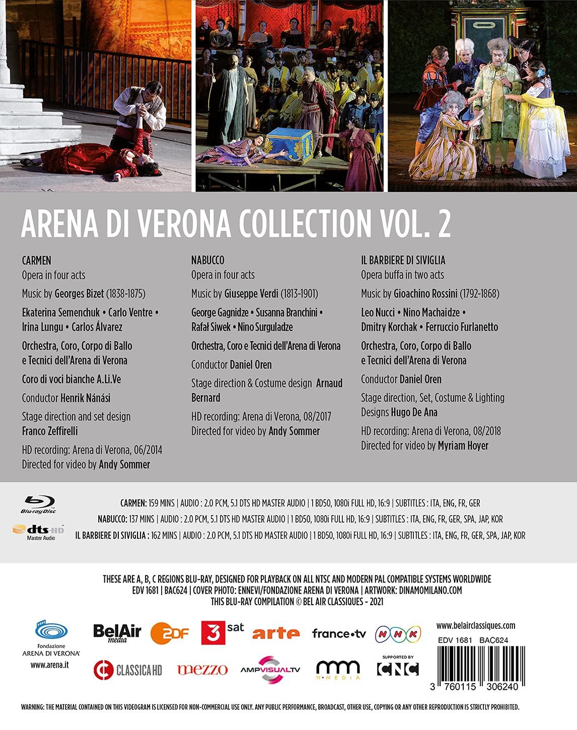 베로나 페스티벌 실황 (Arena Di Verona Collection Vol. 2) [블루레이]