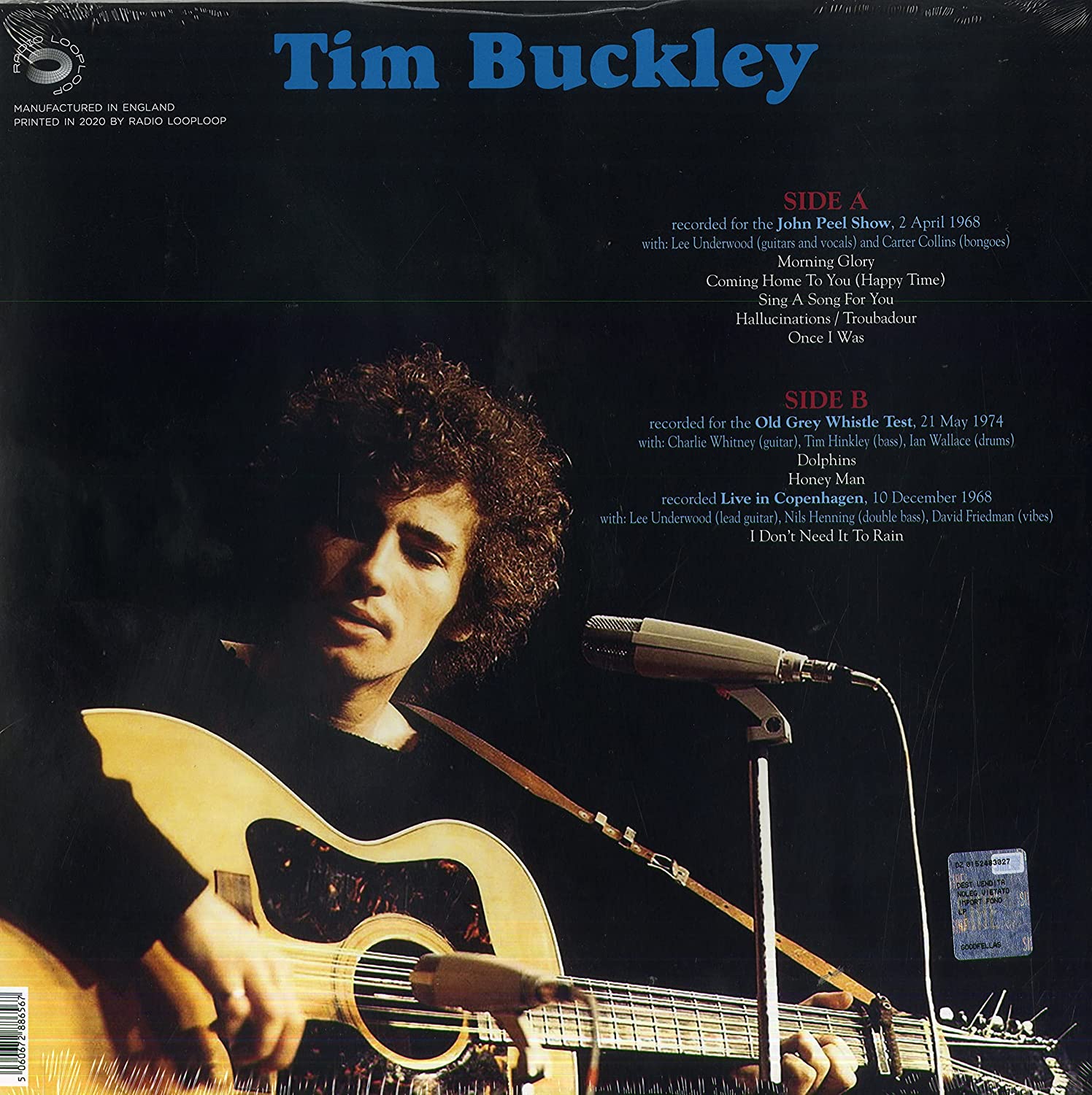 Tim Buckley (팀 버클리) - John Peel Session 1968 Old Grey Whistle Test 1974 and Copenhagen 1968 [LP] 