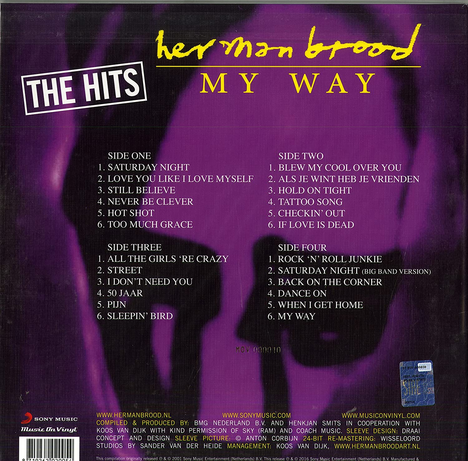 Herman Brood (허먼 브루드) - My Way - The Hits [스카이블루 컬러 2LP] 