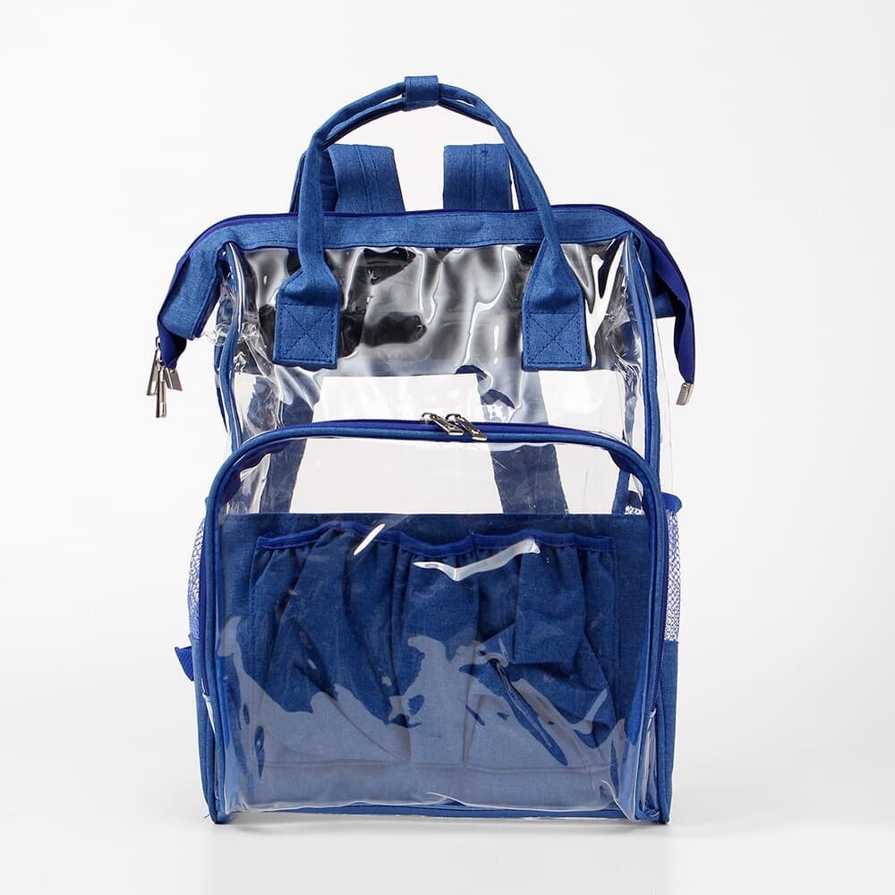 스퀘어 보온보냉 포켓 백팩(블루) 비치백 텀블러가방