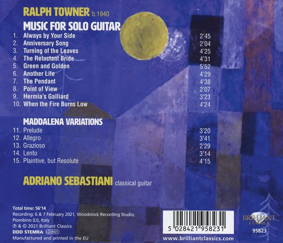 Adriano Sebastiani 랠프 타우너: 독주 기타를 위한 음악 (Ralph Towner: Music for Solo Guitar) 