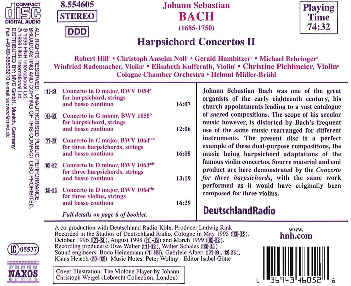 Helmut Muller-Bruhl 바흐: 하프시코드 협주곡 2 (J.S.Bach: Harpsichord Concertos II - Concertos for one and three harpsichords) 