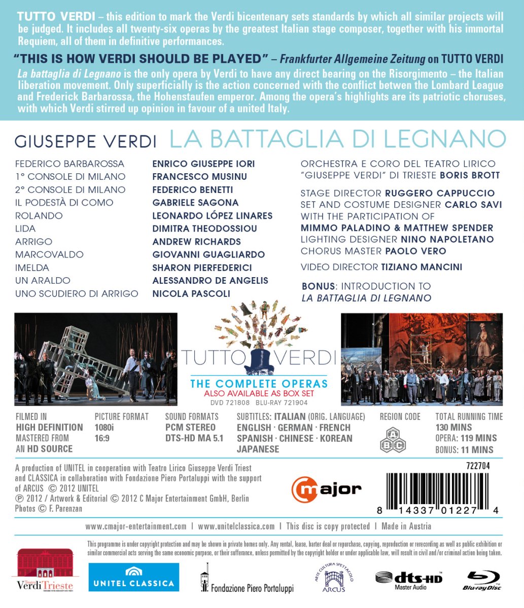 Boris Brott 베르디: 레냐노의 전투 (Giuseppe Verdi: Tutto Verdi Vol. 13 - L Battaglia Di Legnano) 