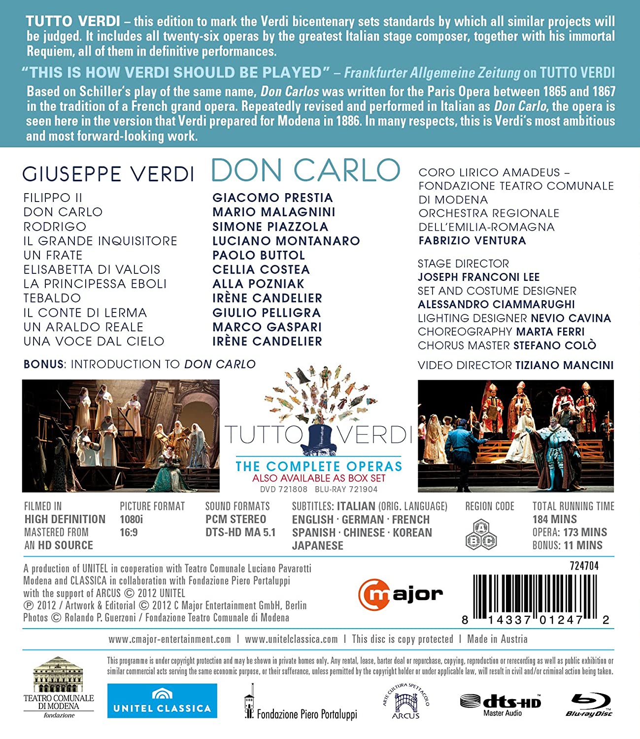 Cellia Costea 베르디: 돈 카를로 (Giuseppe Verdi: Tutto Verdi Vol. 23 - Don Carlos )