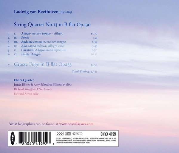 Ehnes Quartet 베토벤: 현악 4중주 13번, 대푸가 - 에네스 콰르텟 (Beethoven: String Quartet Op.130, Grosse Fuge) 