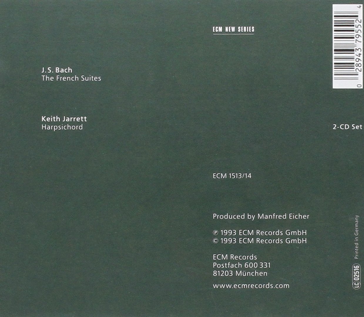 Keith Jarrett 바흐: 프랑스 모음곡 (Bach: French Suites Nos. 1-6, BWV812-817)