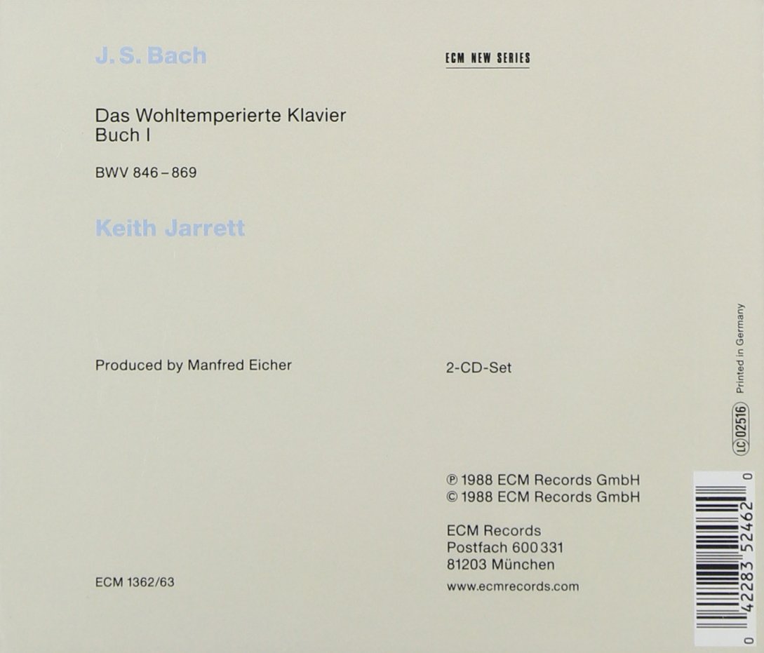 Keith Jarrett 바흐: 평균율 클라비어 곡집 1권 (J.S. Bach: The Well-Tempered Clavier, Book 1) - 키스 자렛