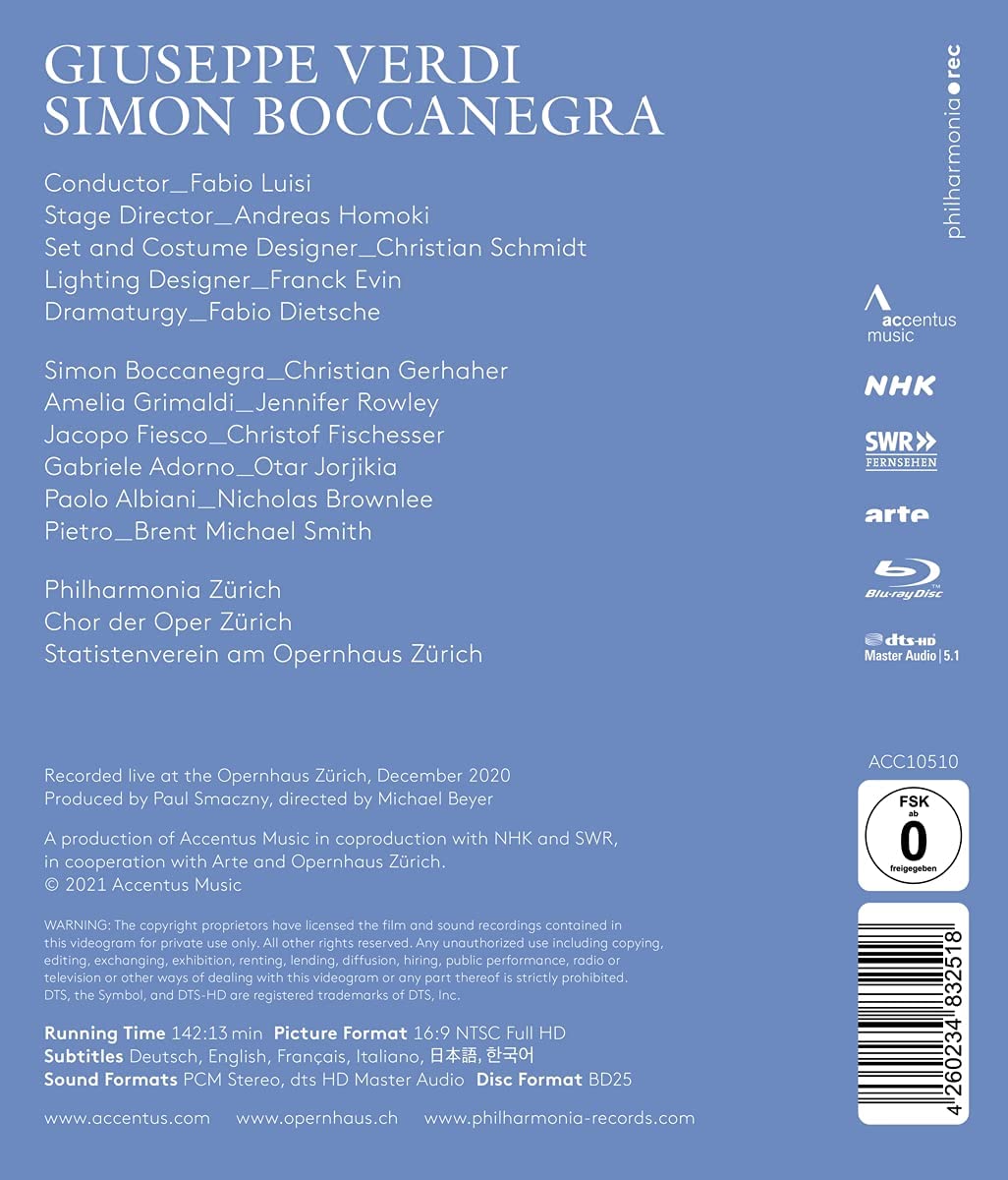 Fabio Luisi 베르디: 오페라 '시몬 보카네그라' (Giuseppe Verdi: Simon Boccanegra) 