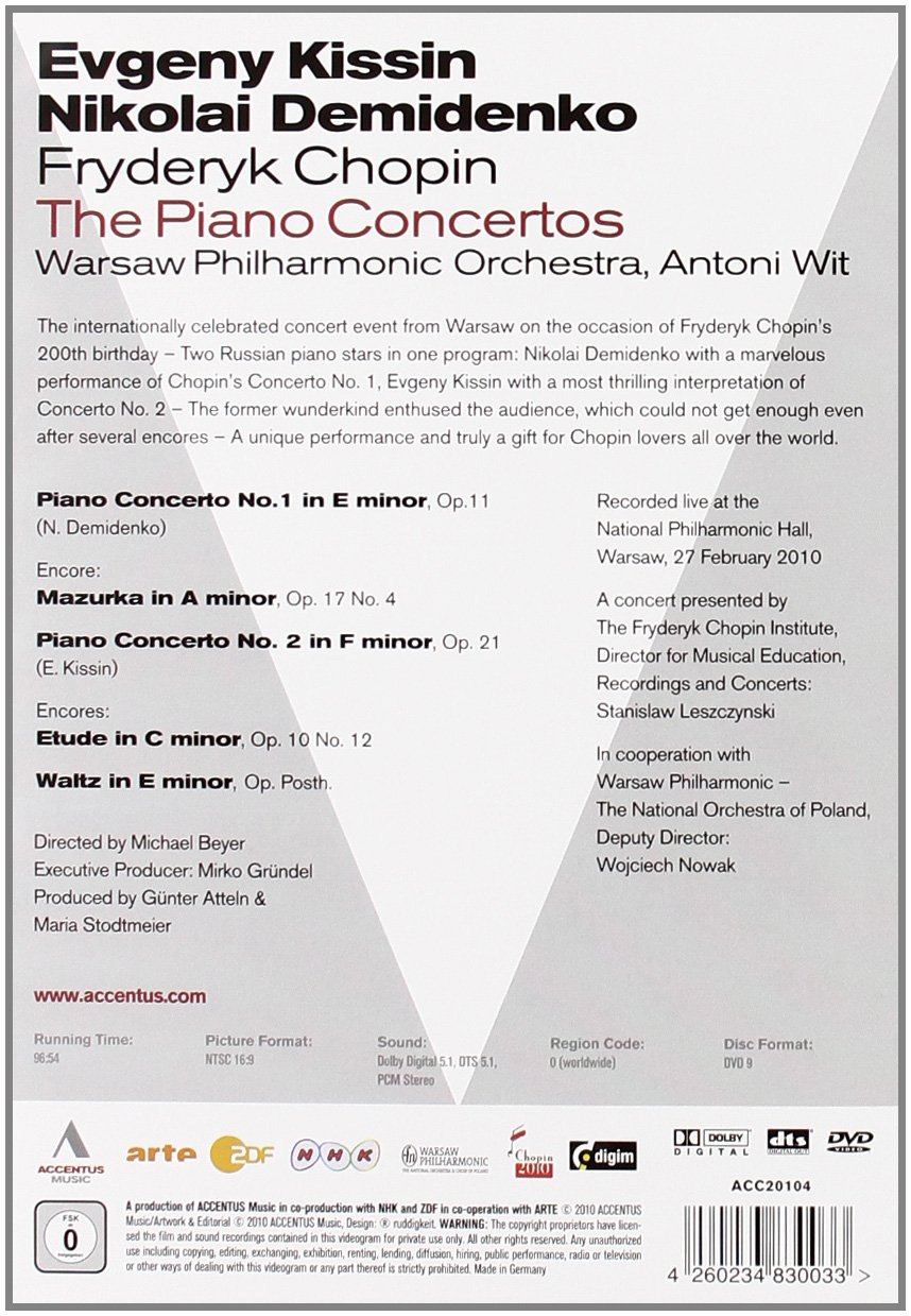 Antoni Wit 쇼팽: 피아노 협주곡 1, 2번 (데미덴코 1번 / 키신 2번) (Chopin: Piano Concertos Op.11, Op.21) 