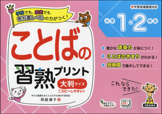 ことばの習熟プリント 小1.2年 大判サ