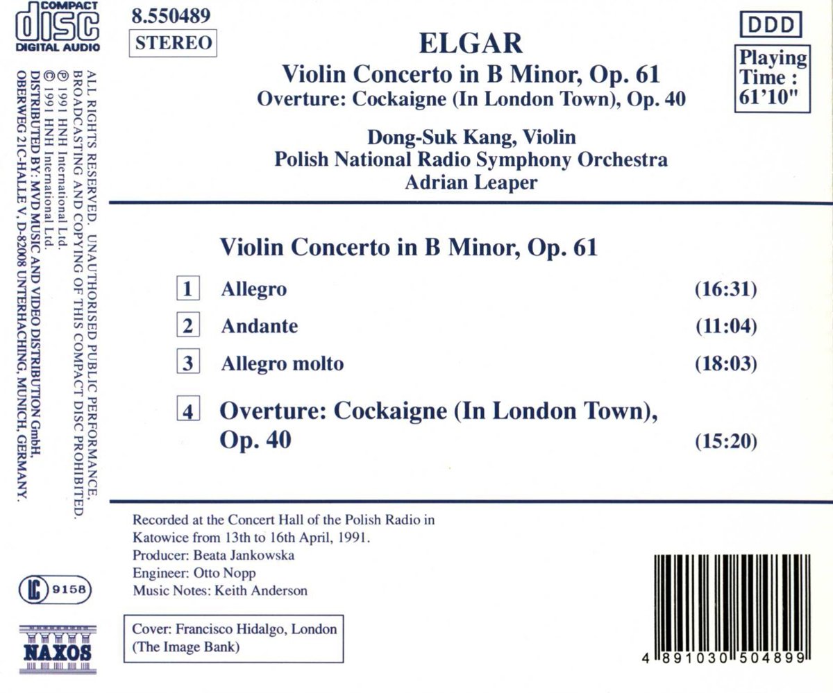 강동석 - 엘가: 바이올린 협주곡 B단조 (Elgar: Violin Concerto in B minor Op.61) 