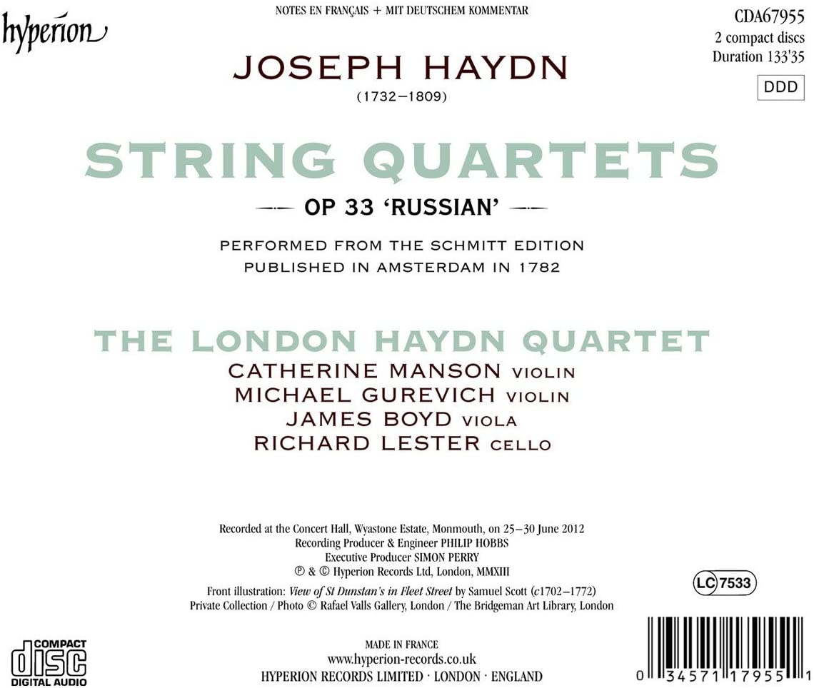 The London Haydn Quartet 하이든: 현악 4중주 "러시아" (Haydn: String Quartets Op.33)