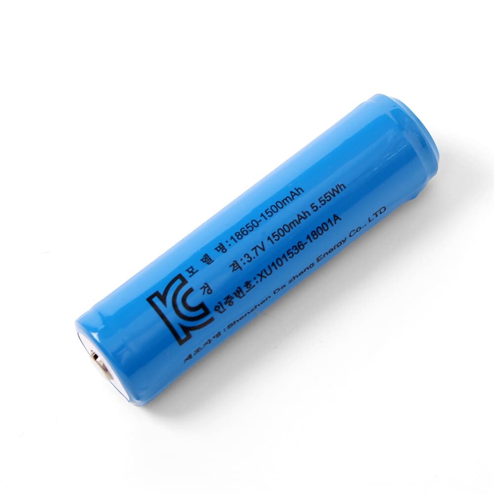 KC인증 18650 배터리 1500mAh 리튬이온 충전지 2p세트