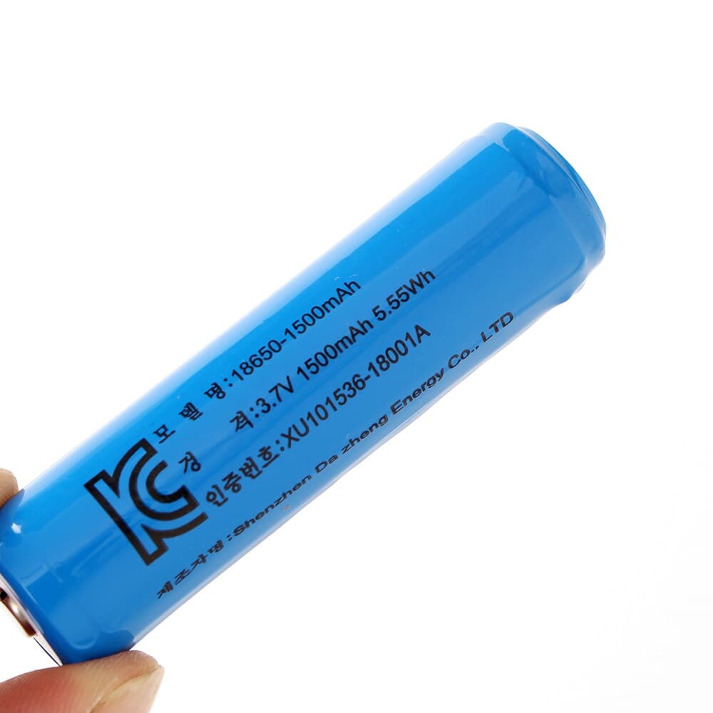 KC인증 18650 배터리 1500mAh 리튬이온 충전지 2p세트