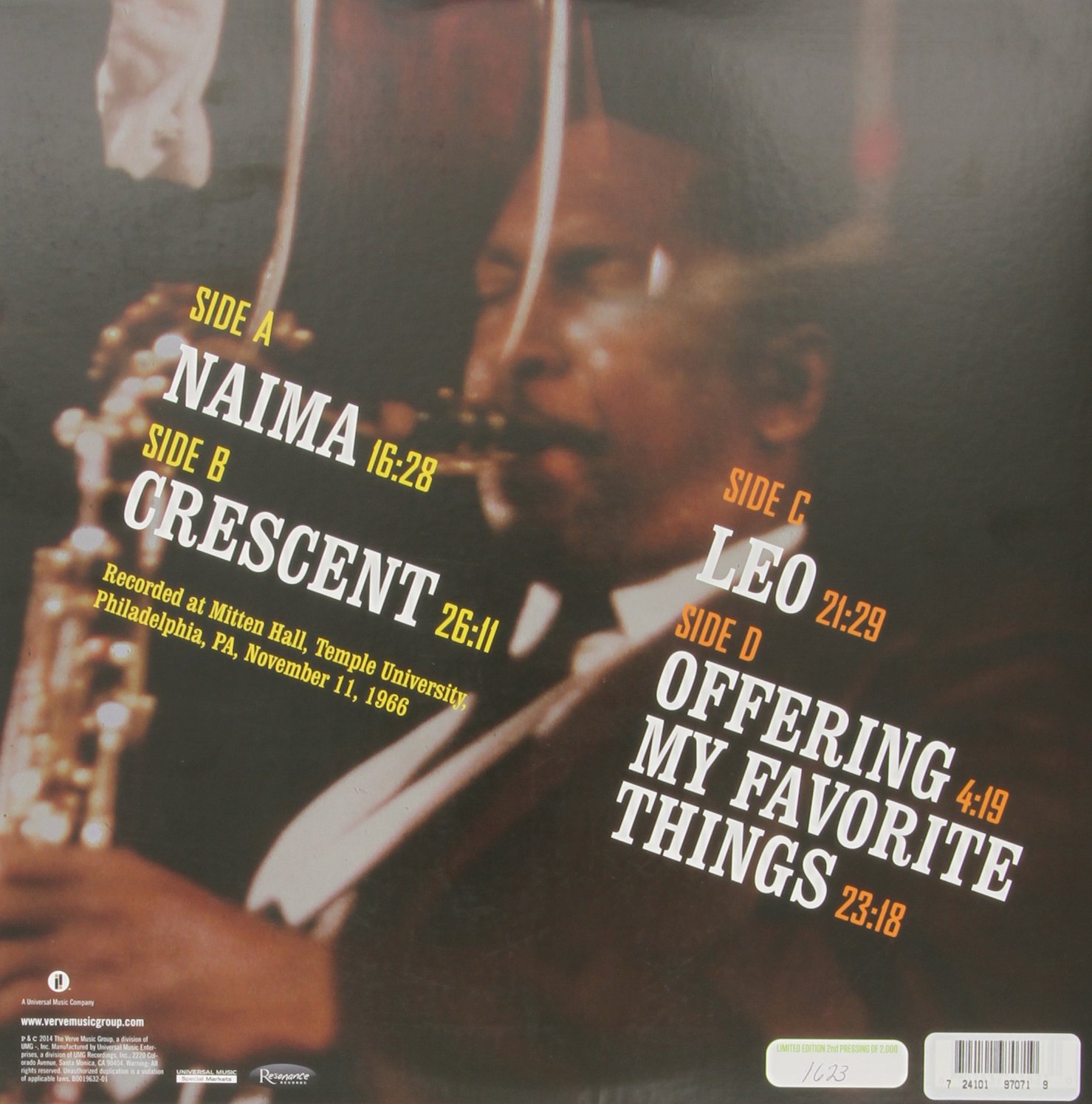 John Coltrane (존 콜트레인) - Offering: Live At Temple University [2LP] 