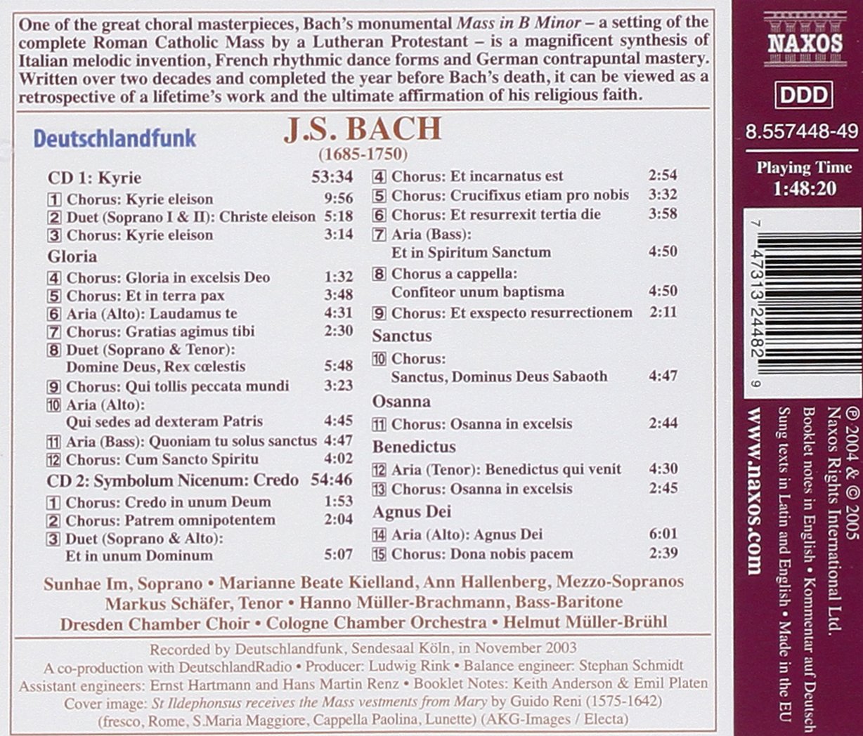 임선혜 / Helmut Muller-Bruhl 바흐: b단조 미사 (Bach: Mass in b minor, BWV232)