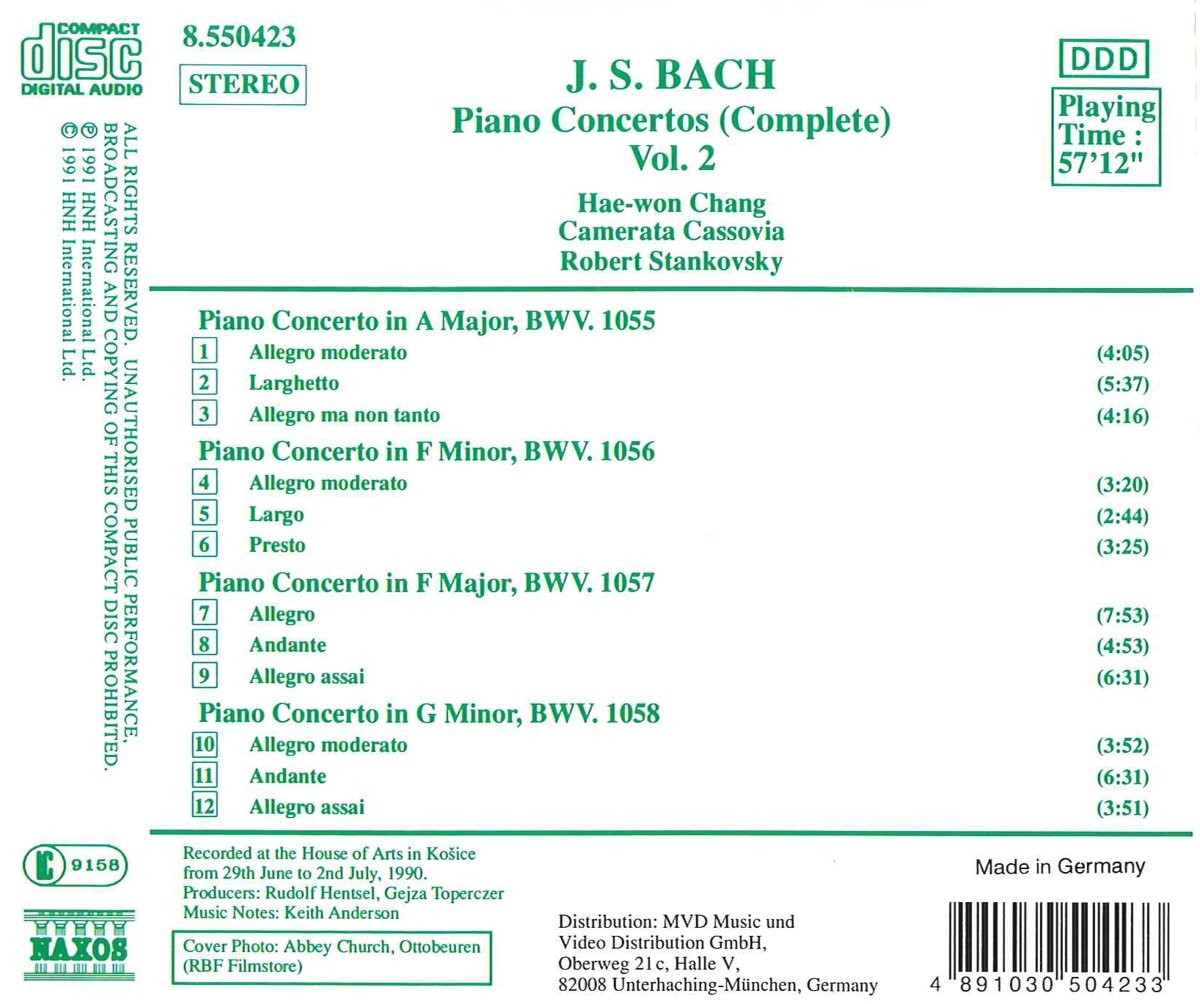 장혜원 (Hae Won Chang) 바흐: 피아노 협주곡 2번 4 5 6 7번 (Bach: Keyboard Concerto BWV1055, BWV1056, BWV1057, BWV1058) 