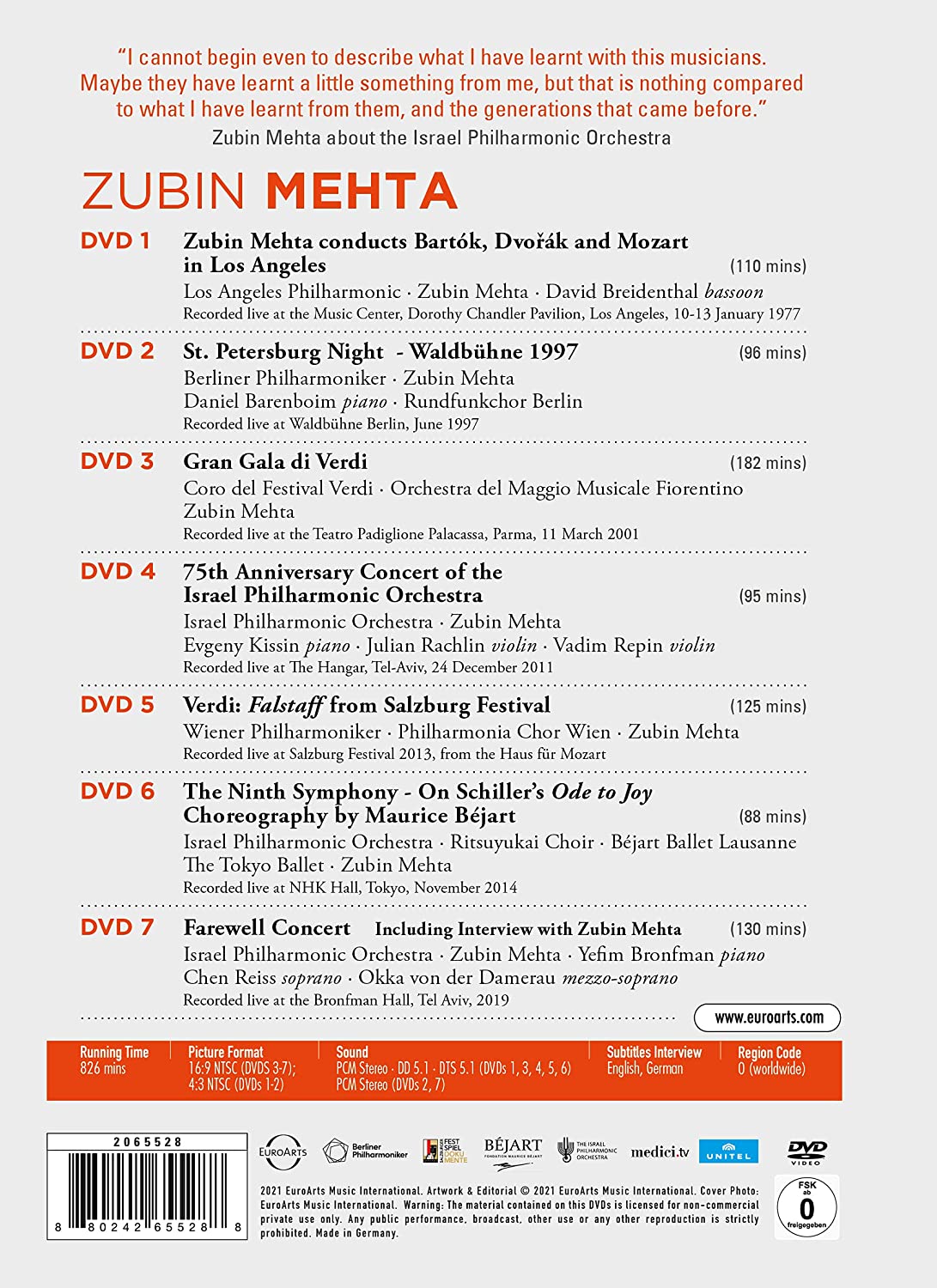 주빈 메타 - 수많은 명연주를 남긴 인도출신의 명 지휘자 (Zubin Mehta - Retrospective) 