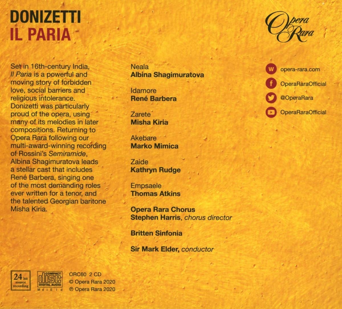 Albina Shagimuratova 도니제티: 오페라 '파리아' (Gaetano Donizetti: Il Paria)
