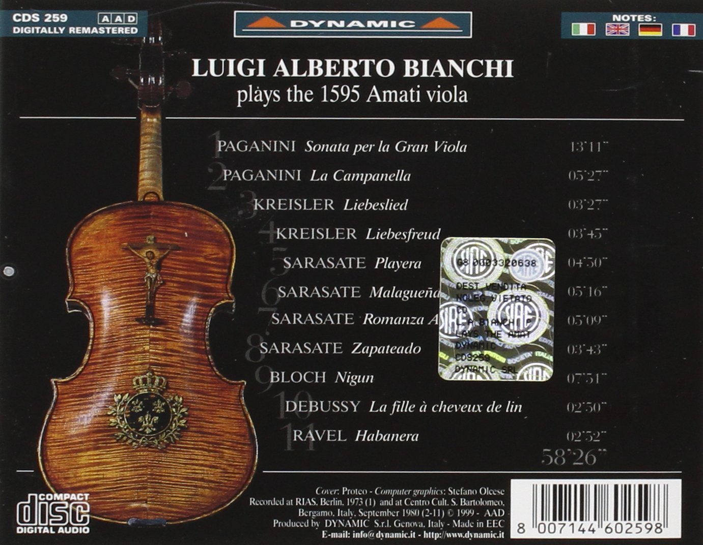 Luigi Alberto Bianchi 파가니니: 그란 비올라 (Paganini: Gran Viola) 