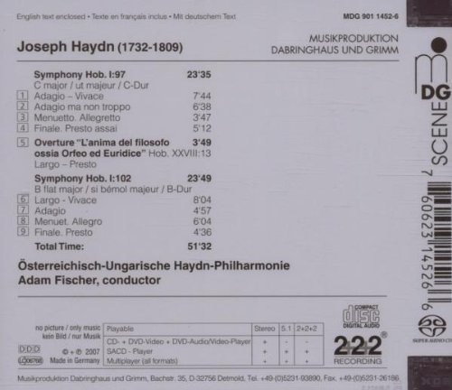 Adam Fischer 하이든: 교향곡 97, 102번, 오르페오와 에우리디체 서곡 (Haydn: Symphonies Hob. I:97, Hob. I:102, Overture Hob. XXVIII:13) 