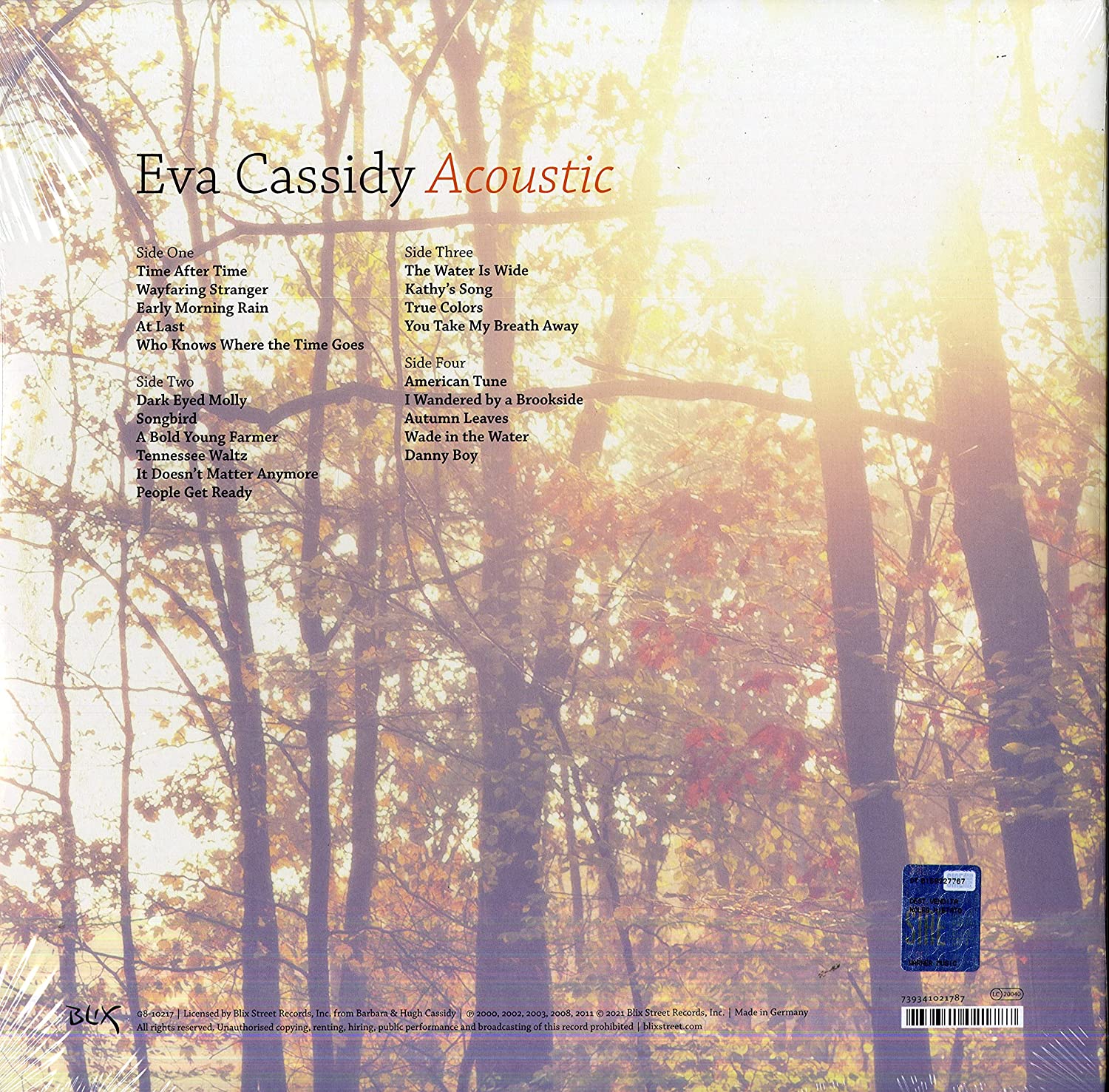 Eva Cassidy (에바 캐시디) - Acoustic by Eva Cassidy [2LP]