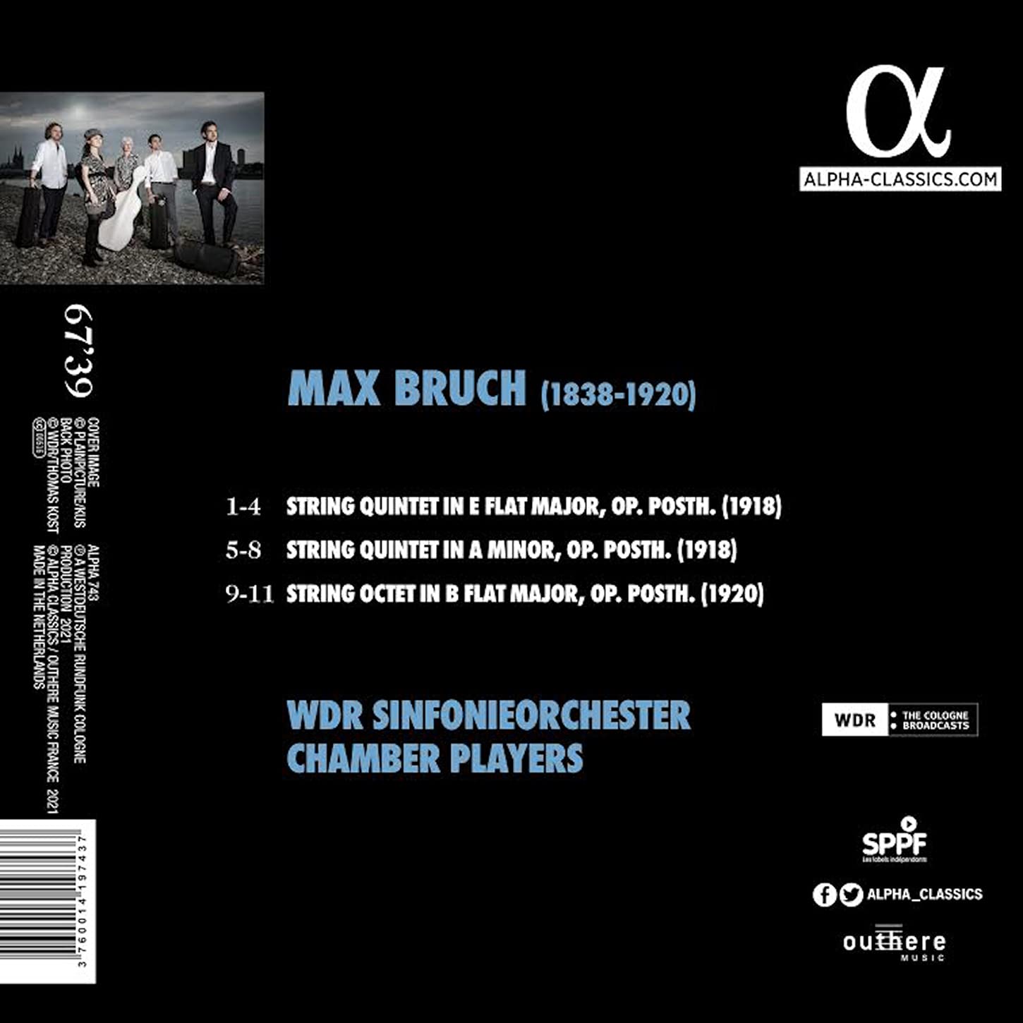 WDR Chamber Players 막스 브루흐: 현악 오중주, 현악 팔중주 (Max Bruch: String Quintets Op.Posth., String Octet Op.Posth.) 
