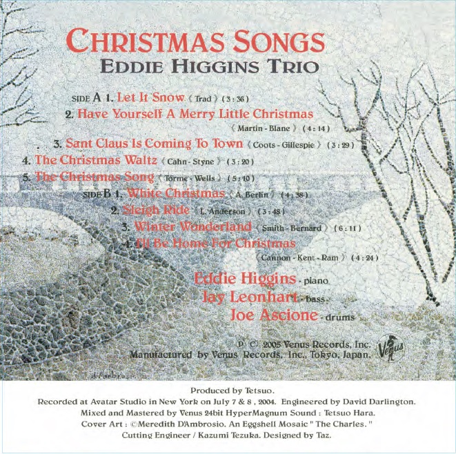 Eddie Higgins Trio (에디 히긴스 트리오) - Christmas Songs [LP] 