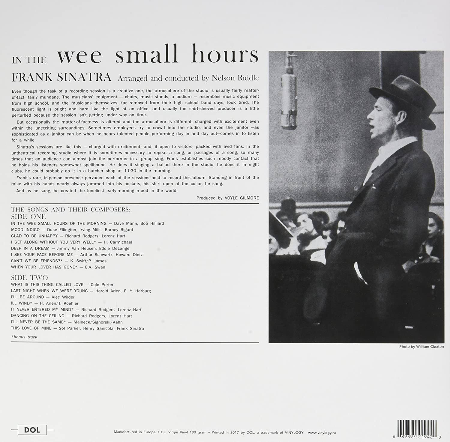 Frank Sinatra (프랑크 시나트라) - In The Wee Small Hours [LP] 