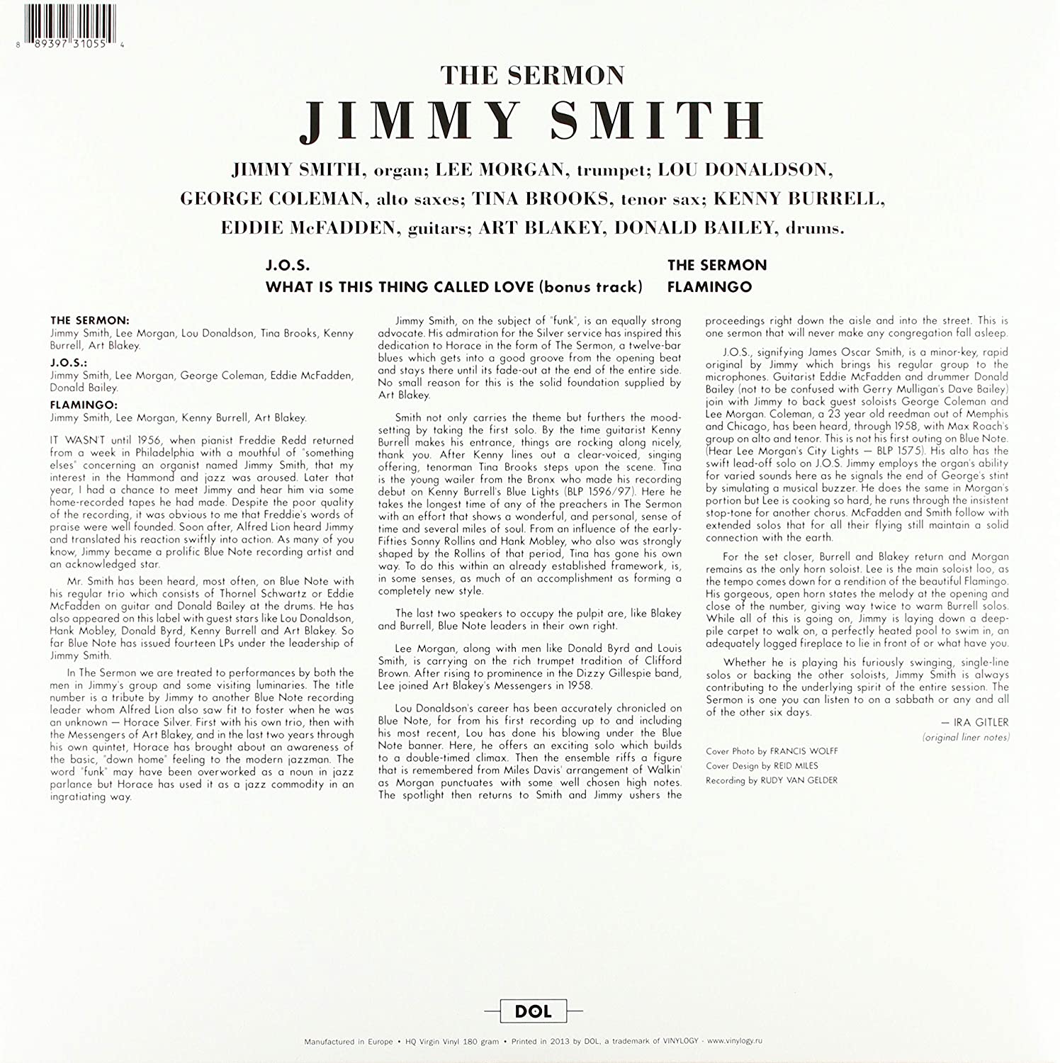 Jimmy Smith (지미 스미스) - The Sermon! [LP] 