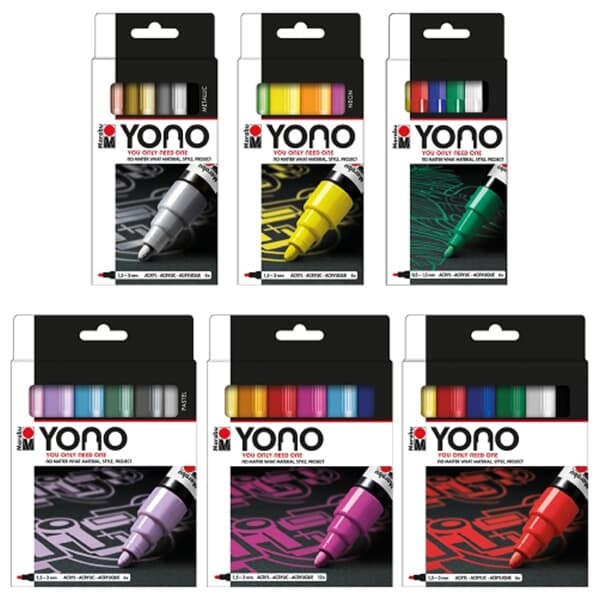 [마라부] YONO 페인트마카 파스텔 6색 세트 1.5-3mm