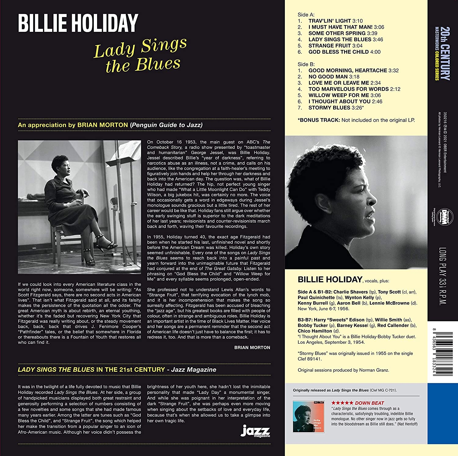 Billie Holiday (빌리 홀리데이) - Lady Sings The Blues [블루 컬러 LP] 