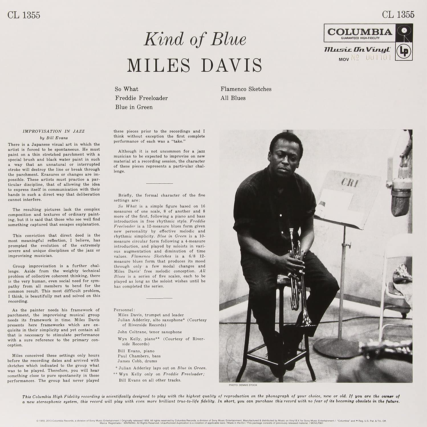 Miles Davis (마일즈 데이비스) - Kind Of Blue (Mono) [LP] 