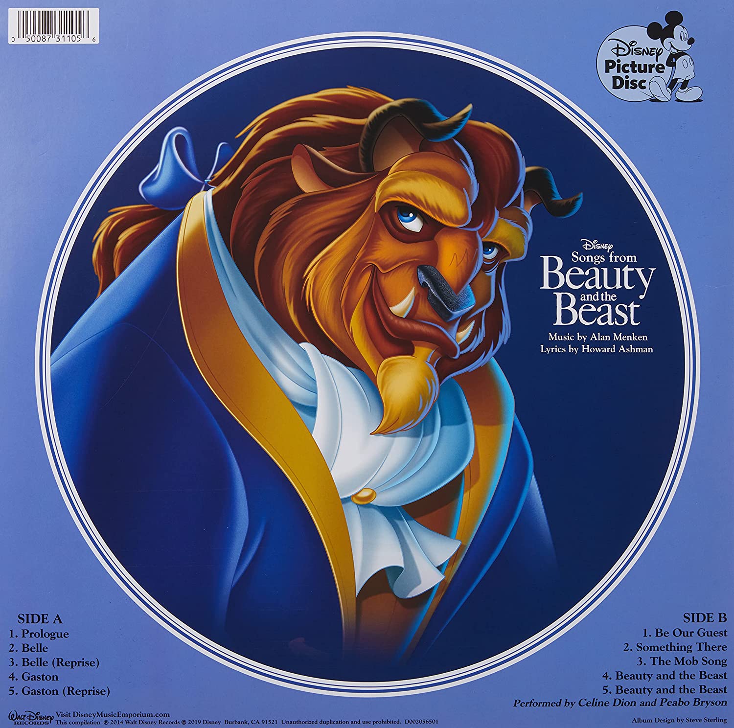 `미녀와 야수` OST (Songs From Beauty And The Beast) [픽쳐 디스크 LP] 