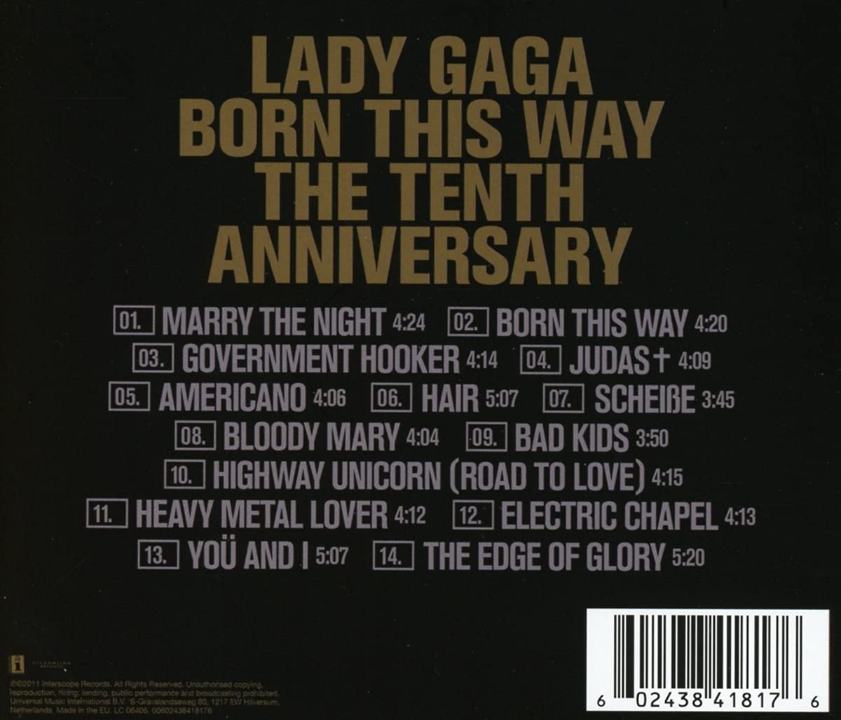 Lady Gaga (레이디 가가) - 2집 Born This Way (The Tenth Anniversary) 