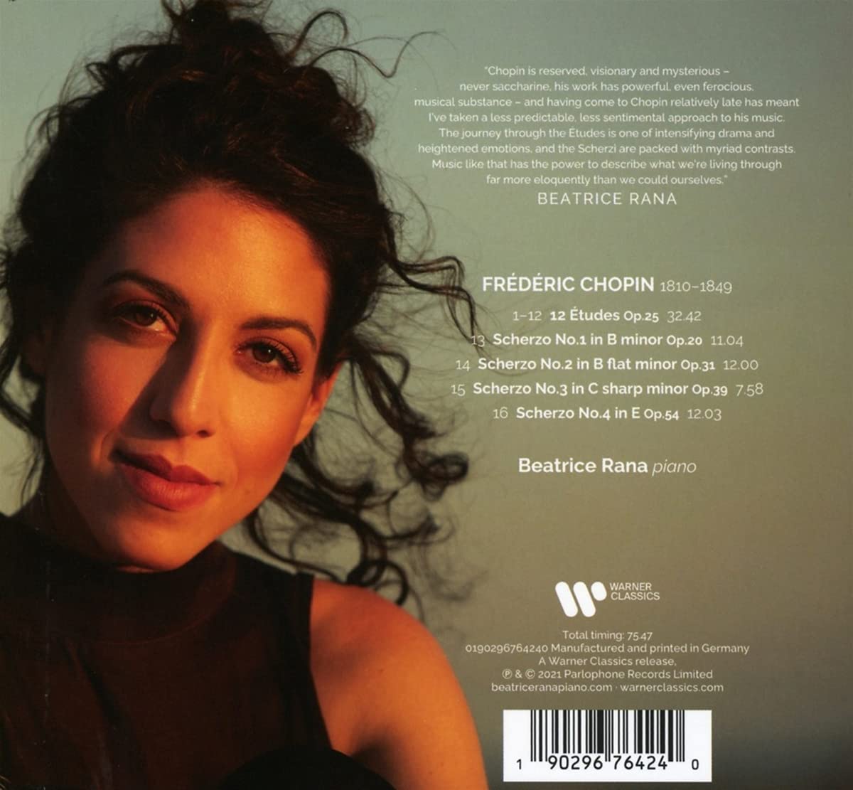 Beatrice Rana 쇼팽: 연습곡, 스케르초 - 베아트리체 라나 (Chopin: Etude Op.25, Scherzos) 