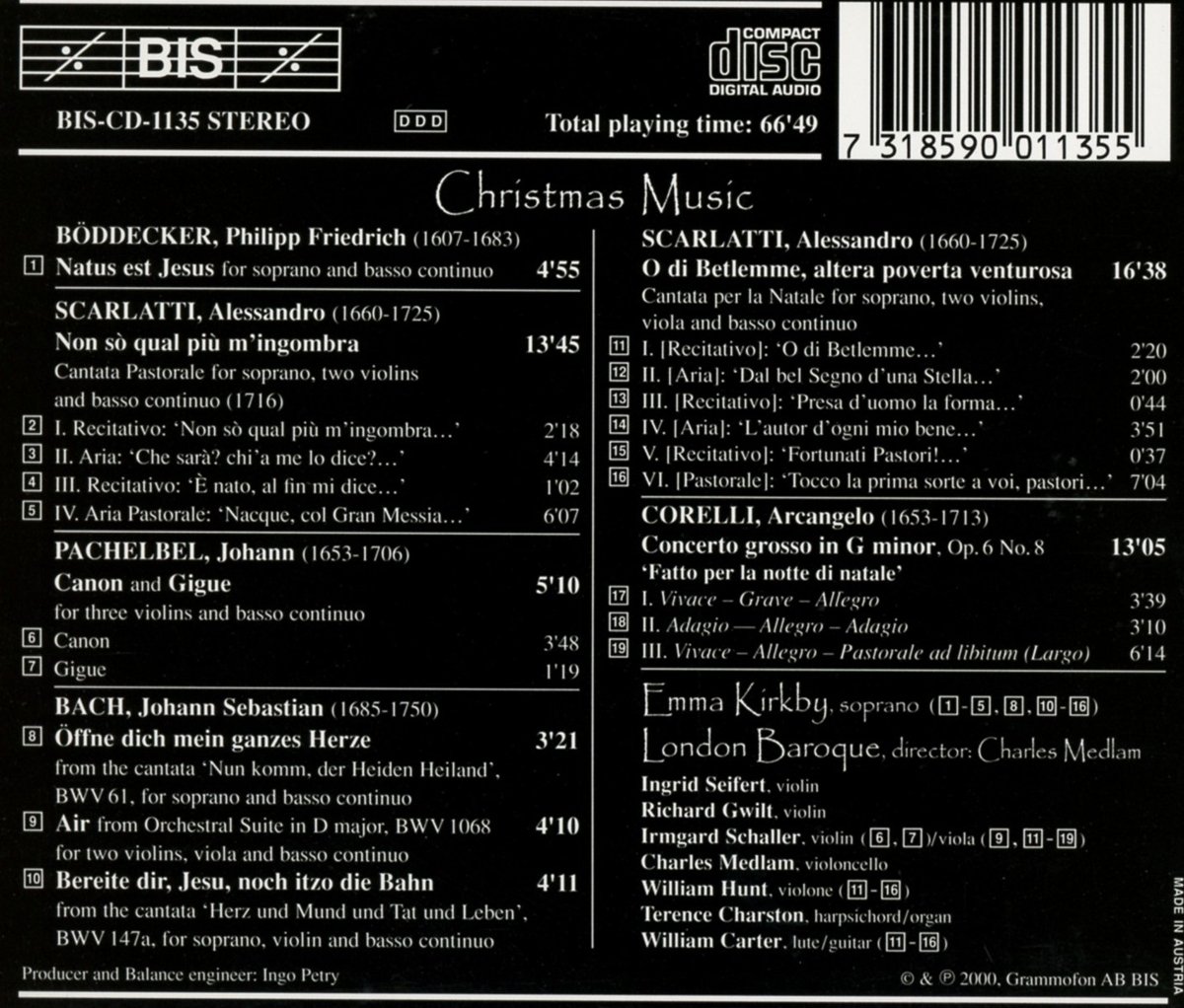 Emma Kirkby 엠마 커크비 - 크리스마스 음악 (Christmas Music) 