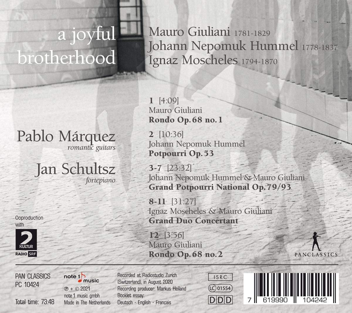 Pablo Marquez 줄리아니 / 훔멜 / 모셸레스: 기타와 피아노를 위한 작품들 (Giuliani / Hummel / Moscheles: Music for Guitar and Piano) 