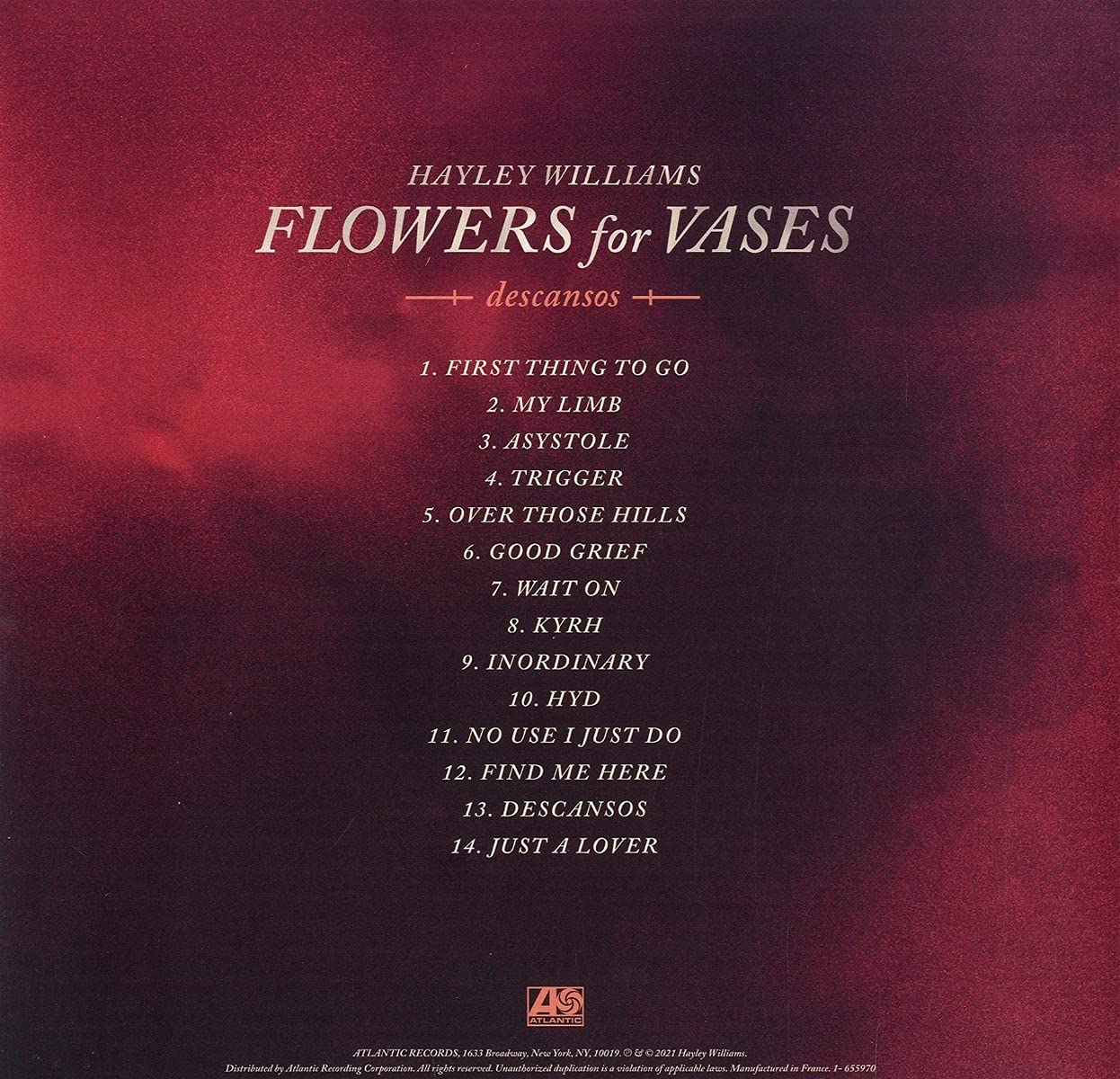 Hayley Williams (헤일리 윌리엄스) - Flowers For Vases / Descansos [LP] 