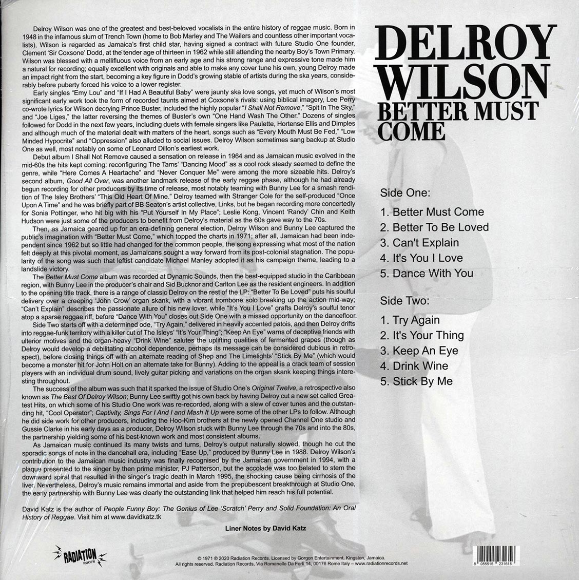 Delroy Wilson (델로이 윌슨) - Better Must Come [LP] 