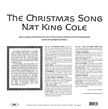 Nat King Cole (냇 킹 콜) - The Christmas Song [픽쳐디스크 LP] 