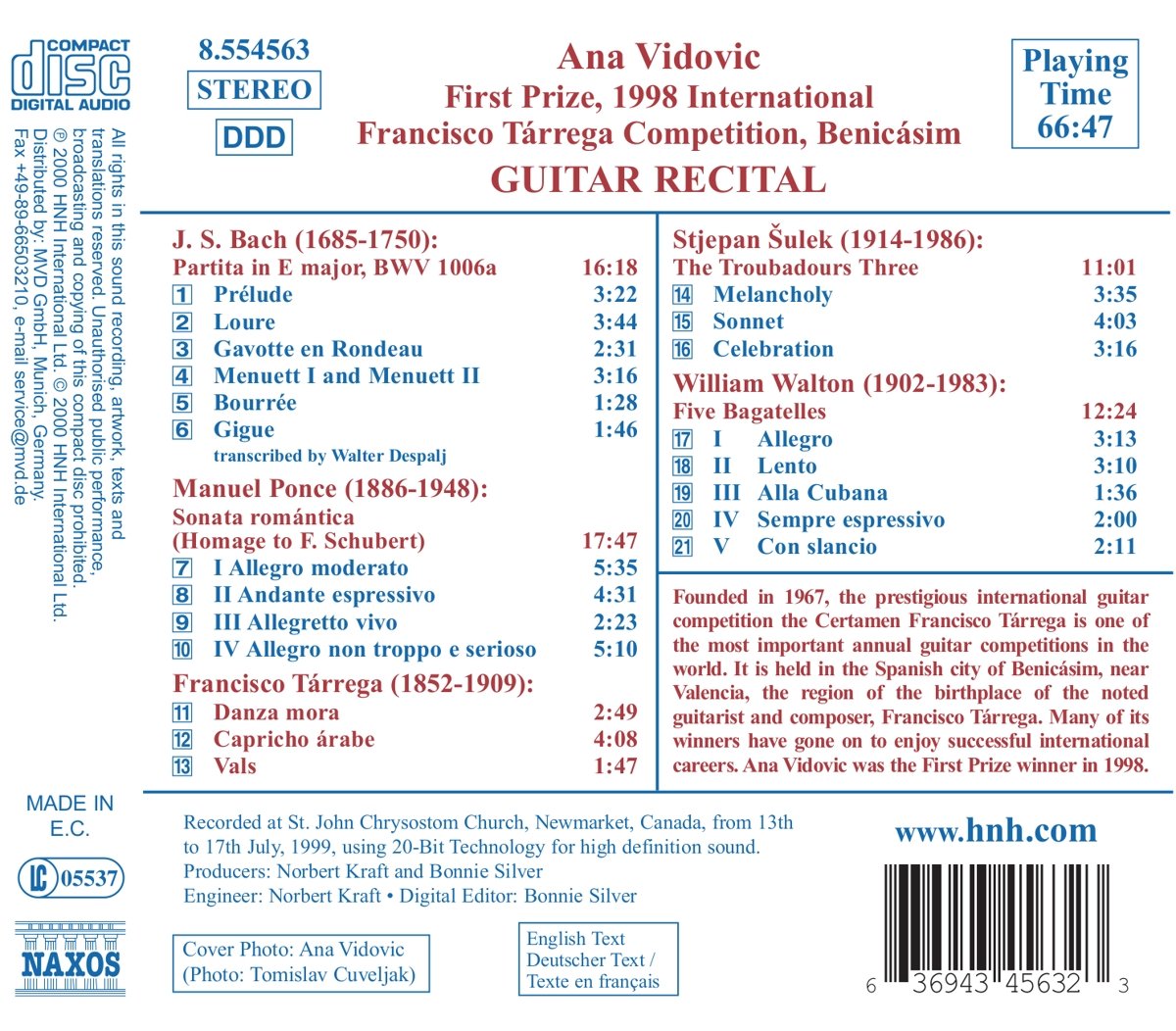 안나 비도빅 - 기타 리사이틀 (Ana Vidovic - Guitar Recital) 