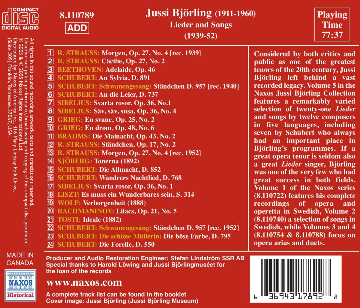 유시 비욜링 - 콜렉션 5집 (Jussi Bjorling - Collection Vol. 5) 