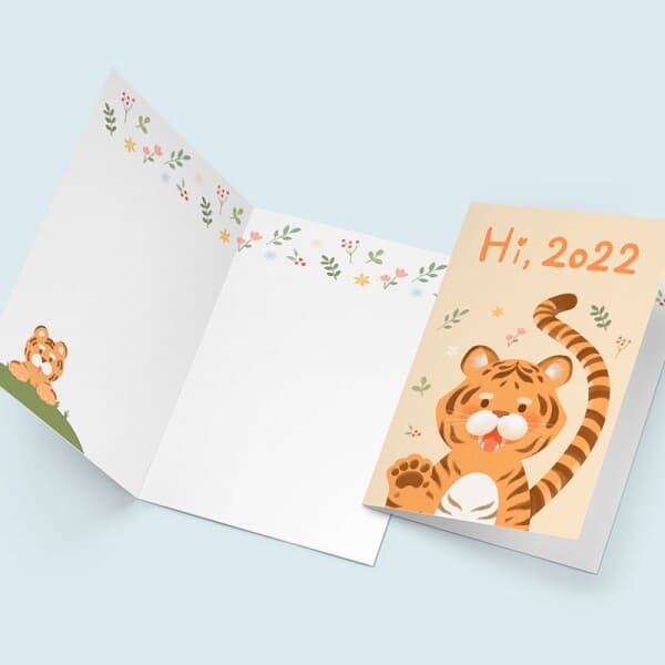 [새해카드] SJW3114-HI 2022 신년카드 캘리그라피카드