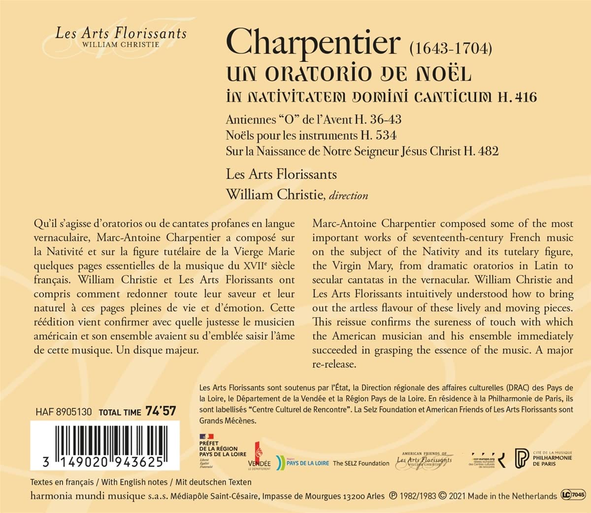 William Christie 샤르팡티에: 크리스마스 오라토리오 (Charpentier: Un Oratorio de Noel) 